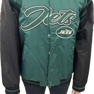 Jets Green and Black Varsity Jacket
